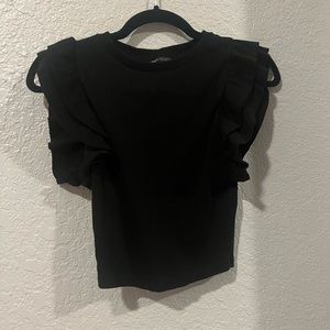 Zara black ruffle top